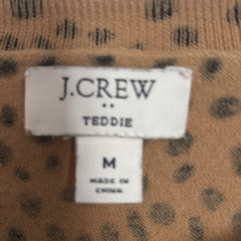 J. Crew Tan and Black Crewneck Sweater. Size M. Cotton.